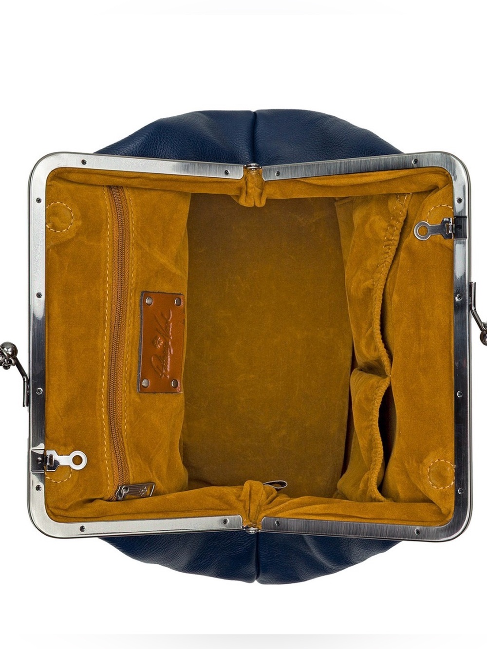 Patricia Nash Sofia Frame Crossbody Rugged Natural Grain Leather - Picture 5 of 12